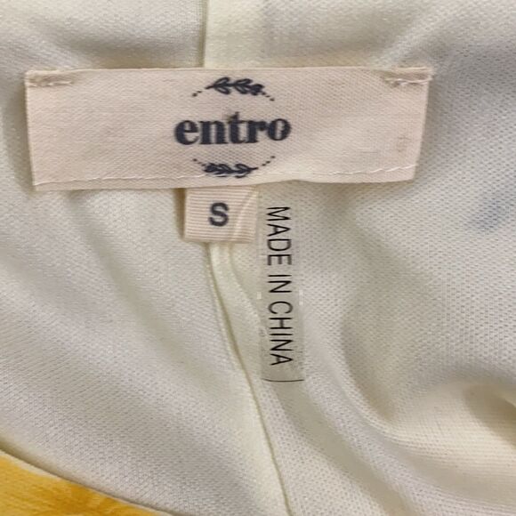 Entro Floral Tie Neck Bell Sleeve Dress - Picture 5 of 6